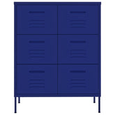 Drawer Cabinet in Navy Blue Steel 31.5x13.8x40